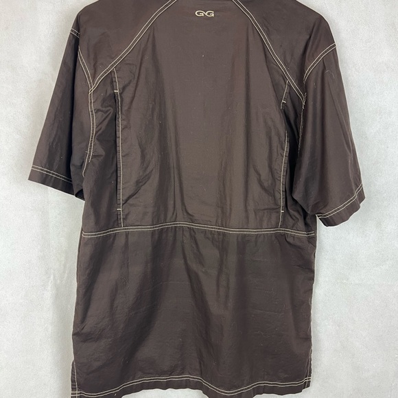 Mens Game Guard brown button down shirt small - Picture 3 of 5